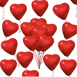 Heart-shaped balloons